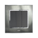 Công tắc ba 1 chiều ABE SATIN S1B-31C màu bạc