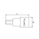 Toptul BCLA1240 3/8inch hole star screw
