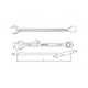 Toptul ACEA3434 Open End Wrench