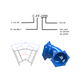 45° FF Shin Yi Elbow KFF45-0800-800-KNG with bracket