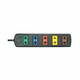 Universal long power outlet with 5 sockets and 5m cord LiOA 5TC5-2
