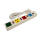Multi-function power outlet 4 sockets 4 switches 3m white wire 2200W - 3300W LiOA 4DOF32WN