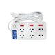 Ổ cắm điện 6 ổ cắm 3 lõi dây 2.5m có nắp che an toàn 3300w LiOA 6SS2.5-3