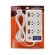 Ổ cắm điện 6 ổ cắm 3 lõi dây 2.5m có nắp che an toàn 3300w LiOA 6SS2.5-3