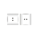 LiOA V20SM2U 16A single white edge 2-pin double socket