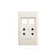 16A 2-pin double socket with 2 holes LiOA E18S2U2X