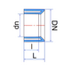 Bạc chuyển bậc uPVC DN 200-160 mỏng 6bar Tiền Phong BCB200160M