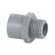 Nối thẳng ren ngoài uPVC 27x3/4inch dày 10bar Tiền Phong NTRN2710D