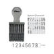 8 digit hand stamp 7mm high Shiny N28