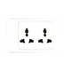 16A MPE A20UESM2N Multi-purpose double socket with solid base