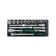 Toptul GCAT2505 1/2 inch Metric Hexagon Socket Set (25 pieces)