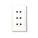 Ổ cắm 3, 2 chấu đế liền  16A MPE A20US3N