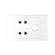 Ổ cắm đôi 2 chấu, 1 lỗ 16A MPE A20US2XN