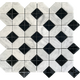Mosaic Vân đá carrara và nero marquina CARRARA-WITH-MARQUINA-DOT 30.4x30.4