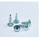 Vít đầu dẹt pake long đền tự khoan 4.2x25 đầu bằng D mạ trắng (1000 con/bịch)