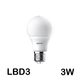 Đèn Led Bulb 3W đui E27 MPE  LBD3-3V ánh sáng vàng