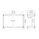 RS PRO 1445957 2-tier printer stand, load capacity 30kg