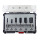 BOSCH 2607017467 6-piece straight milling cutter set for wood