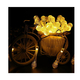 5m long decorative LED string lights, 20 teardrop shaped battery operated bulbs