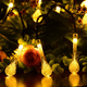 5m long decorative LED string lights, 20 teardrop shaped battery operated bulbs