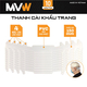 Thanh cài khẩu trang 150x20mm MVW TM-03 nhựa dẻo trắng (10 cái/túi)