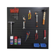 Pegboard double mesh panels with hanging accessories FABINA FBNVL9090BPK - 2 black panels