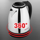 Happy Time HTD1055 1.5 liter stainless steel kettle