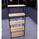 Kachi MK245 5-tier wooden shelf with iron legs 60x28x156.5cm