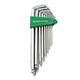 TEKIRO HK-BP1204 Ball Head Long Hexagon Socket Set (9 Pieces)