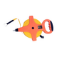 Asaki AK-2516 50m steel tape measure with crank handle