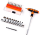 Asaki AK-6357 Screwdriver Bit and Socket Set (21 pieces)