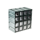 RS PRO 2363583 16-compartment plastic tray shelf (208x208x222mm)