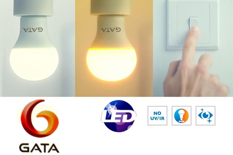 Bóng đèn LED 10W đuôi E27 Gata TL01-10W ánh sáng vàng
