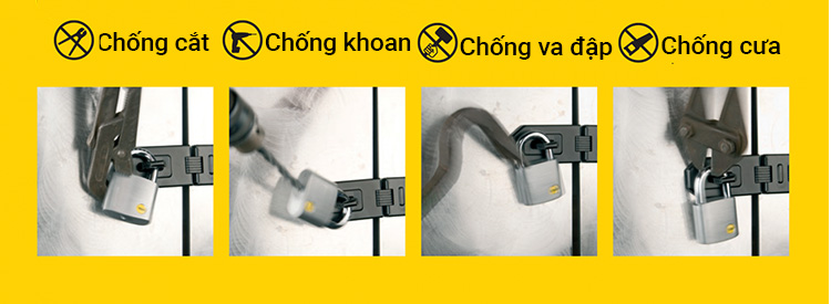 Khóa bấm 50mm cọng thép 5 chìa Yale Y120D/50/127/1