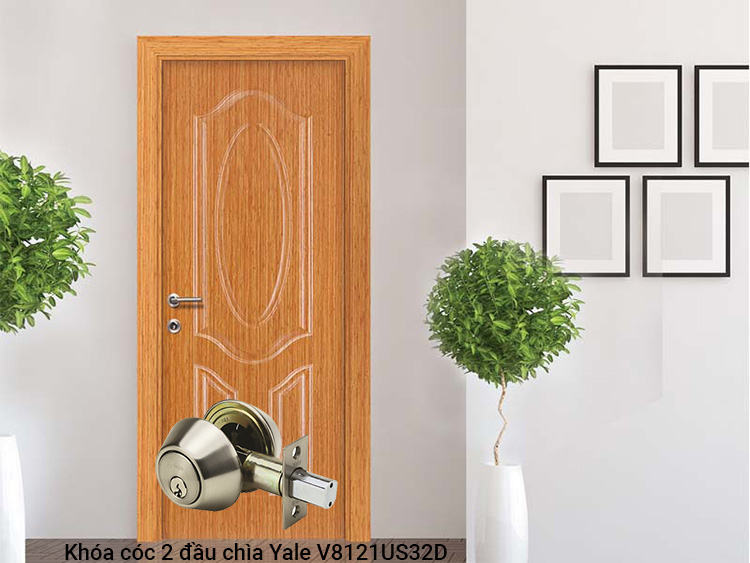 Khóa cóc 2 đầu chìa Yale V8121US32D