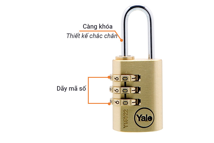 Khóa số thân đồng 22mm Yale Y150221201