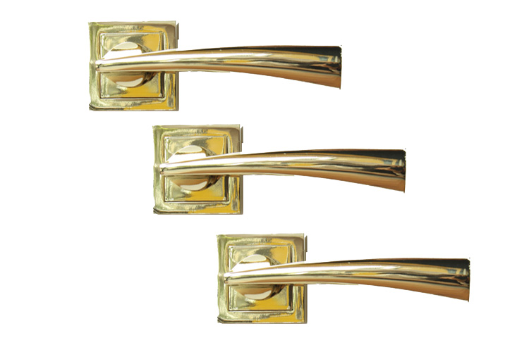 Tay gạt trên đế màu đồng bóng PVD Yale B22US3