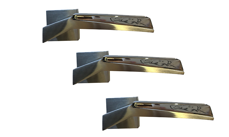 Tay nắm gạt inox đặc ốp vuông 135mm Yale YPSL-612