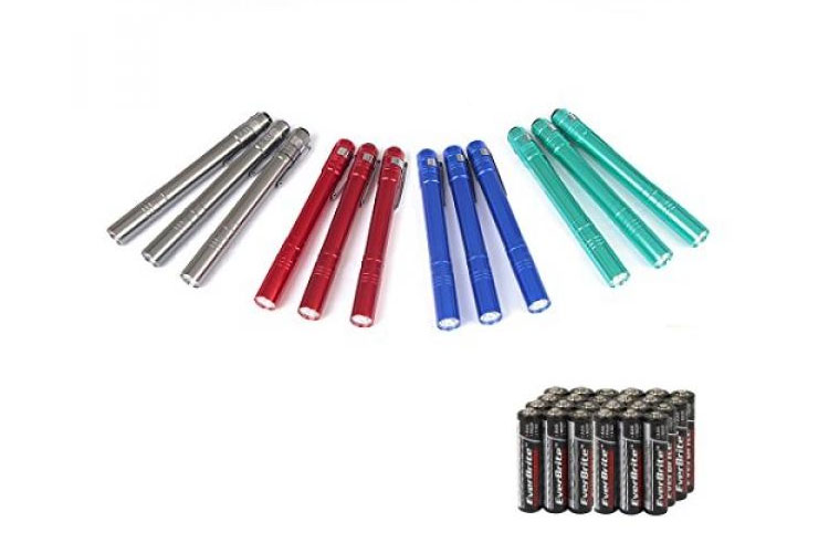 Everbrite E007046 red 2AAA multi-function ballpoint pen light