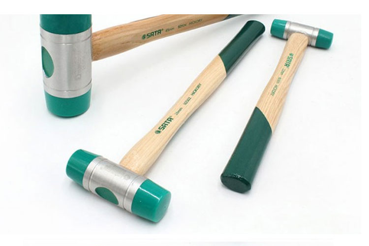 Rubber hammer with wooden handle 35mm Sata 92503