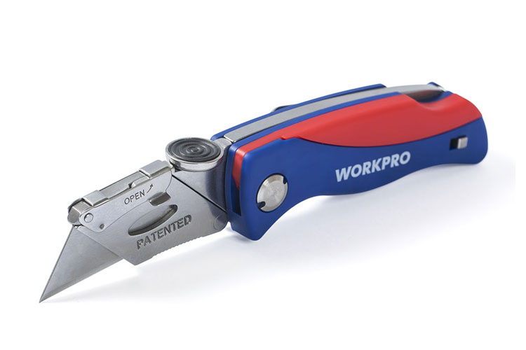 Dao rọc cáp gấp gọn 10cm có lưỡi thay thế Workpro W011009