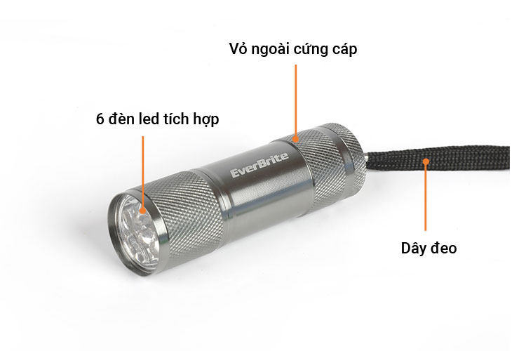 Đèn LED 6 bóng Everbrite màu bạc E000060