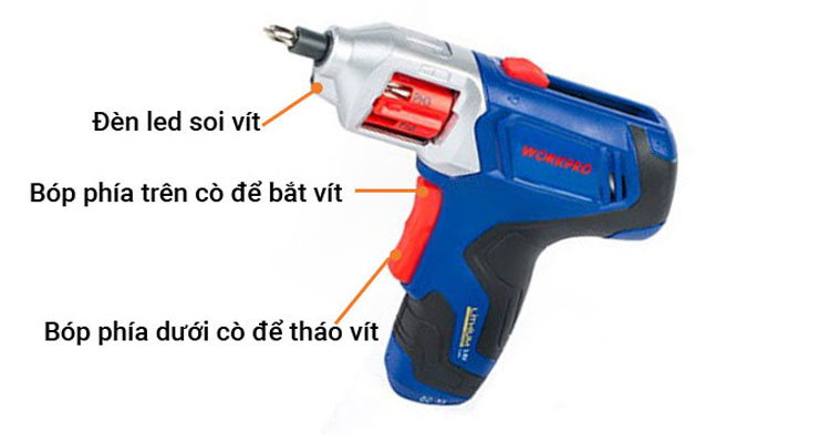 Rechargeable screwdriver Workpro W121001