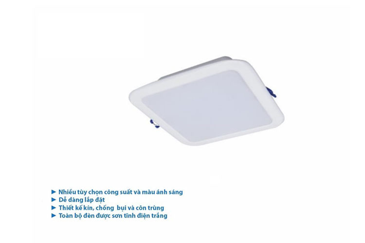 Đèn LED âm trần vuông Philips DN027B LED6 L100 SQ
