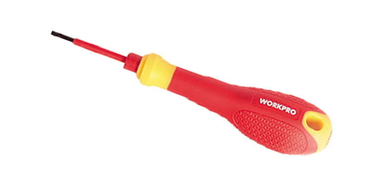 Tua vít dẹt cách điện 3.5x75mm Workpro W094008