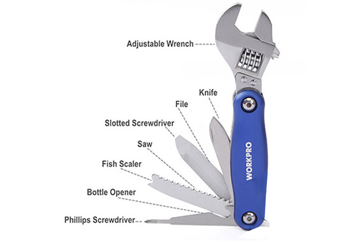 Workpro W014011 8-in-1 Multi-Tool and Wrench Set