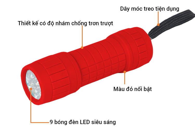 Đèn LED 9 bóng màu đỏ Everbrite E012026