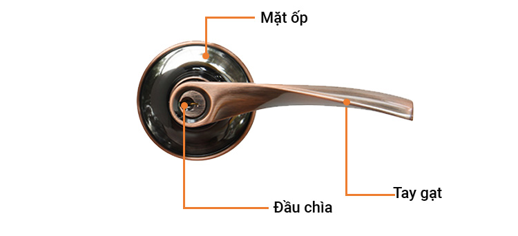 Khóa tròn gạt màu đồng đỏ Yale VL5377US11