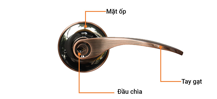 Khóa tròn gạt màu đồng đỏ Yale VL8327US11