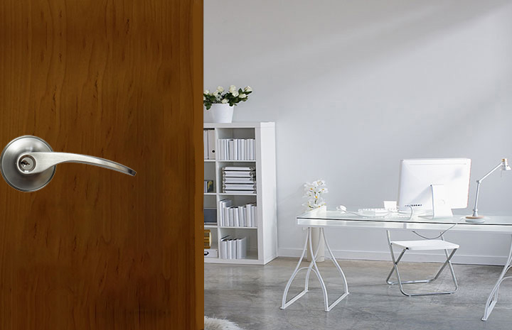 Khóa tròn gạt màu Nickel mờ Yale VL8327US15